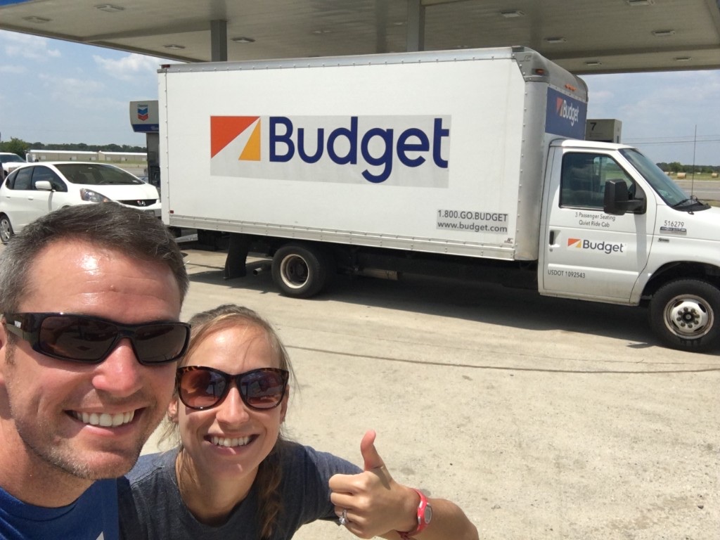 Jordan and Vanessa with the moving truck, betting on the life they chose